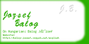 jozsef balog business card